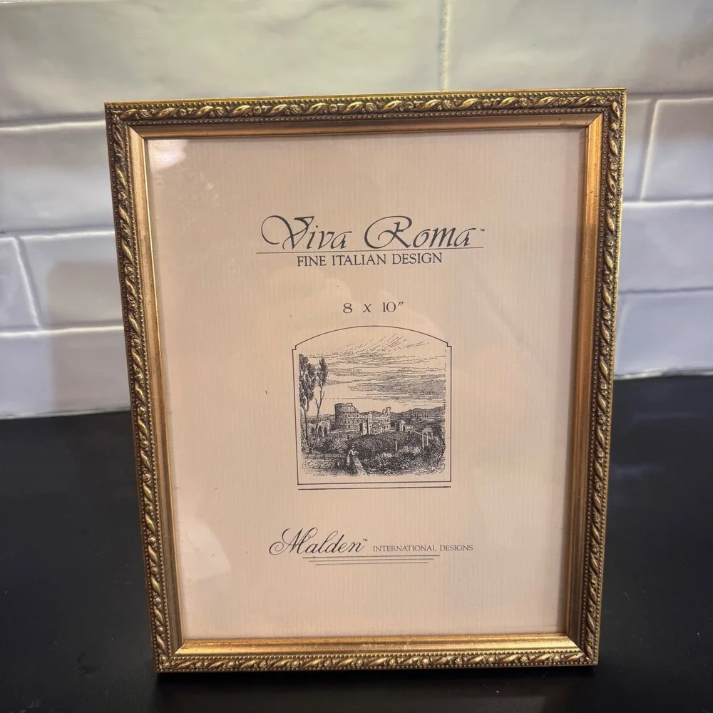 Malden Picture Frame 8x10 Gold Viva Roma Fine Italian Design Ornate Rope Border